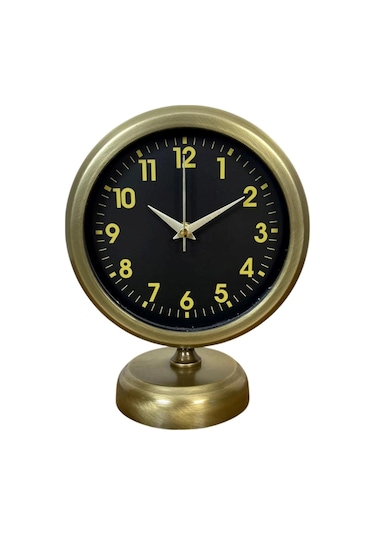 Retro Elegance 25 X 20 Cm Eskitme Metal Masa Saati Çok Renkli