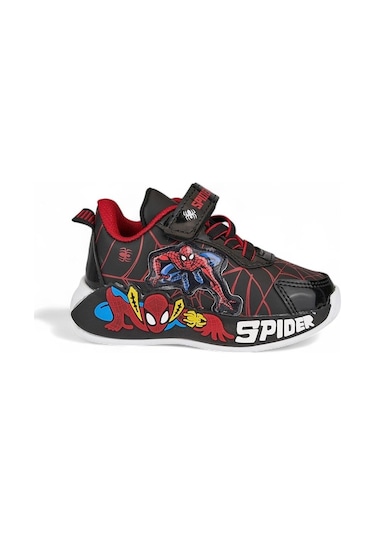 Spıderman 836 Erkek Bebek Işıklı Sneaker Siyah