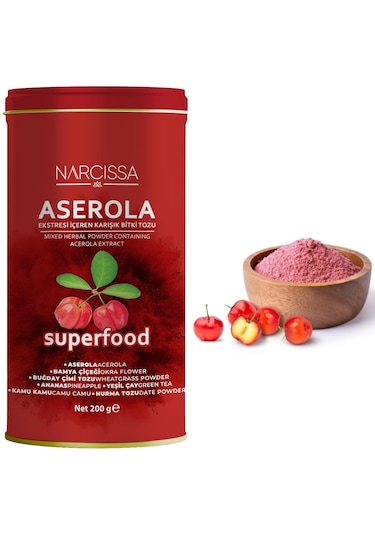 Narcissa Aserola Ekstresi İçeren Karışık Bitki Tozu 200 Gr