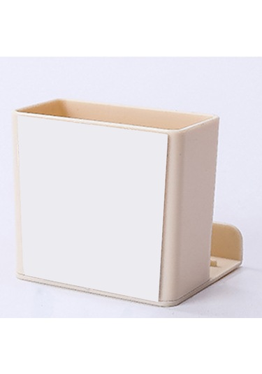 Tenfowee Abs Materyal Duvar Tipi Organizer - Çivi Yok Kurulum, Uzaktan Kumanda, Telefon, Anahtar Ve Makyaj Gereçleri İçin Saklama Kutusu Bej Diğer