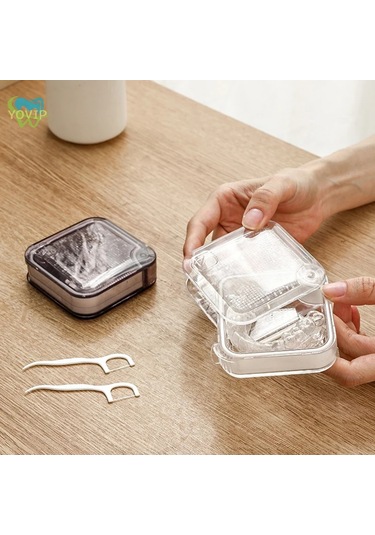 Çok Fonksiyonlu Ağız Bakımı Saklama Kutusu Görünmez Parantez Tutucu Diş Ipi Transparent