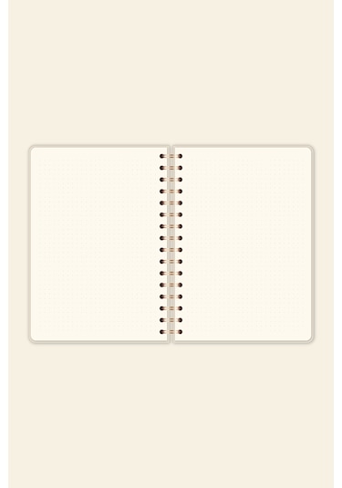 A5 Spiralli Sert Kapak Keten Noktalı Tarihsiz Not Defteri Şeker Pembe Şeker Pembe