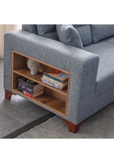 Eymense Tloft Köşe Koltuk Takımı Gri Sağ Köşe