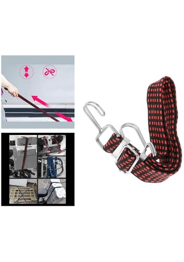 Homyl Ağır Hizmet Tipi Elastik Bungee Cord Kırmızı-2m Kırmızı 2m Kırmızı