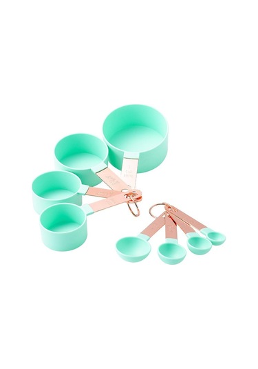 Yeşil Yüksek Kaliteli Ölçüm Kaşığı Ev Mutfak Çay Kaşığı Kahve Şeker Tuz Kaşık Pişirme Un Ölçme Fincan Mutfak Pişirme Araçları Gül