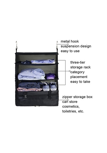 Sones Mtp-780 Büyük Kapasiteli Küçük Katlanabilir Seyahat Giysi Saklama Çantası Siyah