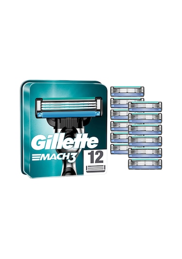 Gillette Mach3 Yedek Tıraş Bıçağı 12'li