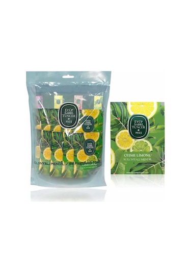 Eyüp Sabri Tuncer Çeşme Limonu Kokulu Islak Mendil Tekli Ambalaj Büyük Boy - 50 Adet Islak Mendil