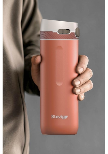 Stevig 4 Action Trigger-control Çelik Termos 500 Ml Coral Rose St-231 Gülkurusu