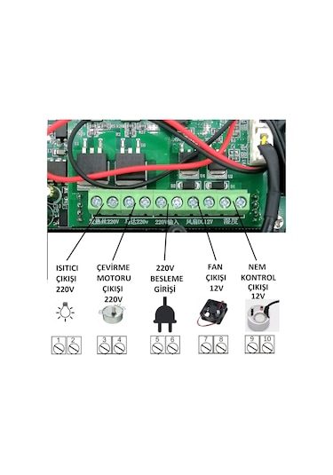 Yate10 Zfx-w9005-v3 220volt Kuluçka Kontrolörü Isı-nem-çevirme-f