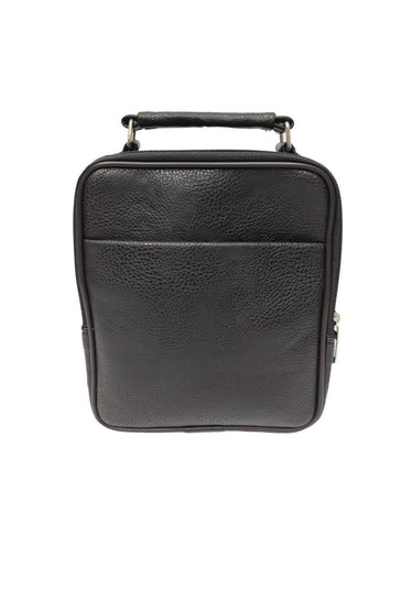 Trg Orta Boy Cakins 21003 Deri Erkek El Çantası Siyah