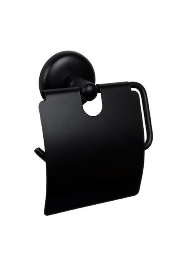 Tuvalet Kağıdı Askısı Yapışkanlı Siyah