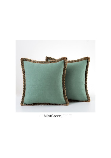Nane Yeşili 1 Adet İskandinav Düz Renk Ev Ürün Yastık Örtüsü Alt Pamuk Keten Yastık Ört Yastık Kapakları Yastık & Kırlent 56805466