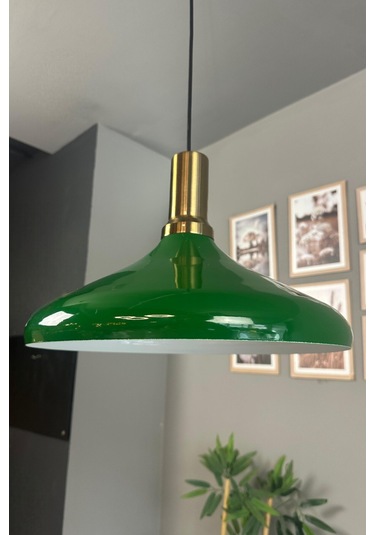 Champion Yeşil Eskitme Fener Başlık Tekli Avize Sarkıt Salon Mutfak Butik Aydınlatma Avizeler Yeşil