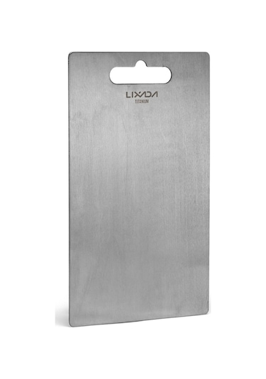 Lixada 1.8 Mm Kalın Titanyum Kesme Tahtası Ev Mutfak Pişirme Açık Kamp Yürüyüş İçin, Ölçüler 250 150 1.8mm Ri -