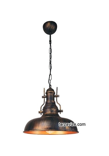 Tarzavize Trt7 Dekoratif Bakır Eskitme Retro Sarkıt Avize