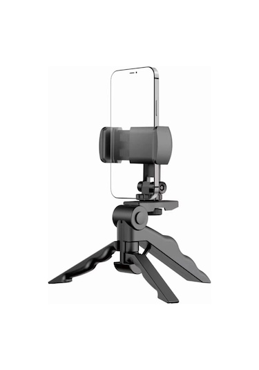 3 Ayak Mini Kamera Tripodu + Döner Başlık Telefon Tutucu - Fc056