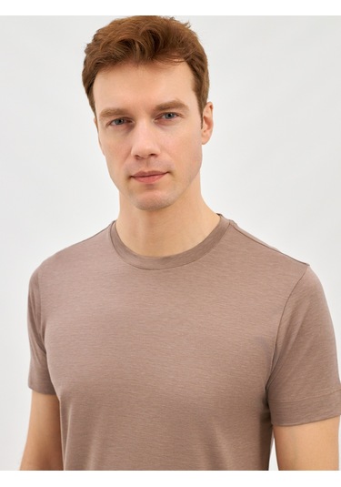 Karaca Erkek Modern Fıt Tişört-vizon 11.25s.06.607 Vizon