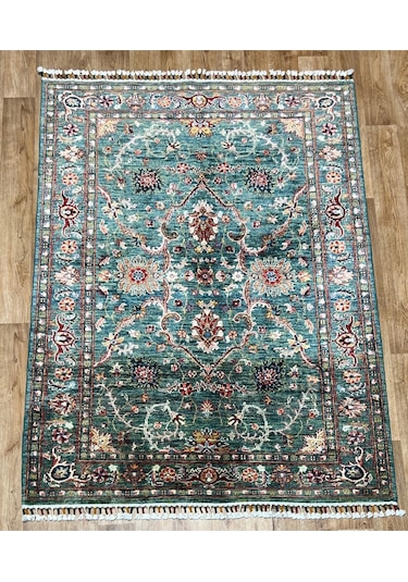 El Dokuma Afgan Halısı Yeşil