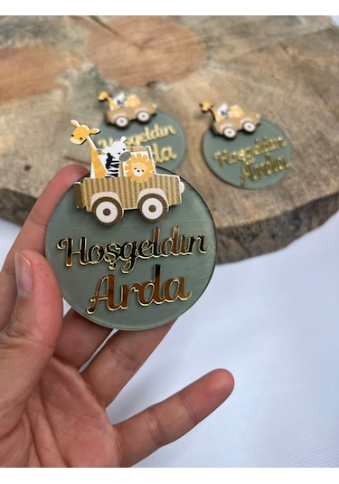 Mr. Home Safari Konsept Pleksi Magnet-doğum Hediyelik Pleksili Magnet-