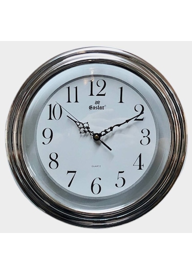 Eastar Şeffaf Görünümlü Metalize Kaplamalı Duvar Saati 626 Kahverengi