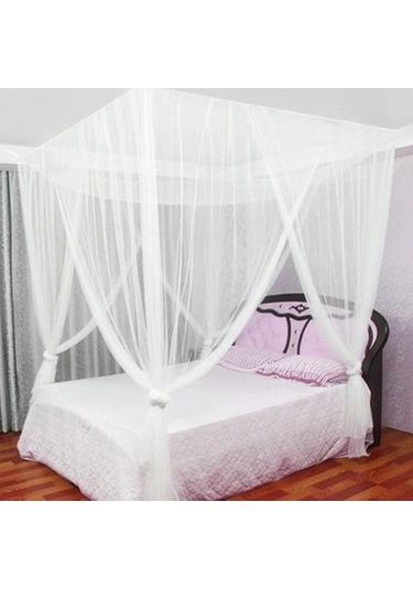 Kolay Kurulumlu 1.8m/1.5m Yatak İçin Çift Kişilik Sineklik, Öğrenci Yurdu Ve Ev Kullanımı İçin Pratik Çözüm, 8 Yapışkanlı Kanca Hediyeli