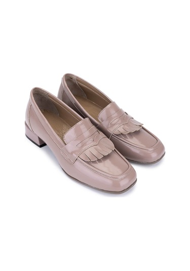 Tamer Tanca Kadın Hakiki Deri Vizon Rugan Loafer Ayakkabı 1161 7206 Bn Ayk Sk25-26 Vızon Krsk Rgn Vizon