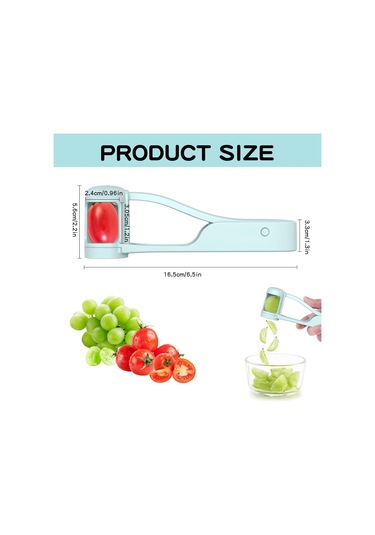 Gajeena Mavi Paslanmaz Çelik Meyve Dilimleyici, Üzüm Kesici, Taze Meyve Bölücü Aleti Abs+201 Malzeme Mavi