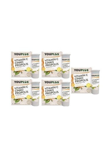 Youplus Vitamin C Çinko Propolis 20 Efervesan Tablet 5 Adet