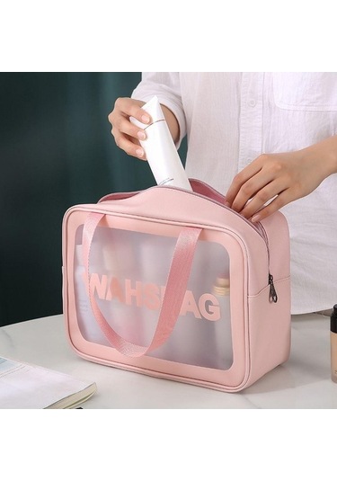 Trendooze Yüzme Yıkama Su Seyahat Seyahat Saklama Pvc Pembe Organizatör Geçirmez Fonksiyonlu Flat Çok Çantası Çantası Çantaları Çantaları Bag Qn Pembe