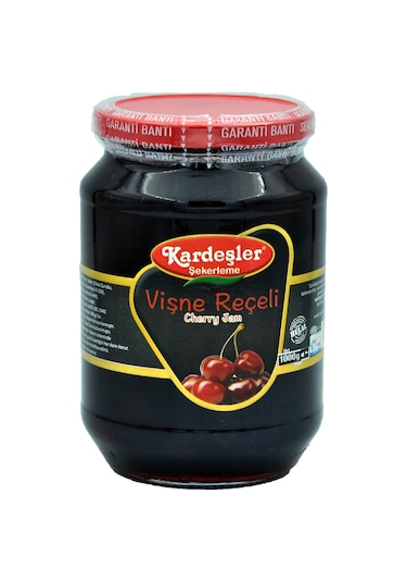 Kardeşler Şekerleme Vişne Reçeli Cam Kavanoz 1 KG