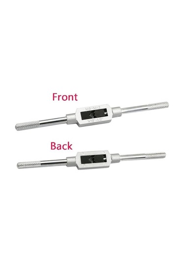 Pazly 8 Adet Konu Metrik Makine El Vida Dişi Fiş Musluk Seti M3 M4 M5 M6 M8 M10 M12 İle 1 Adet Ayarlanabilir Anahtar