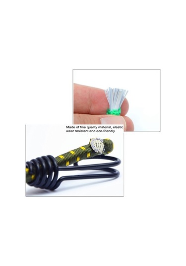 Pazly 5'li Set Kamp İpi - Çadır Sabitleme, Bagaj Bağlama İçin Esnek Dayanıklı Yeşil-siyah 150mm Çok Renkli