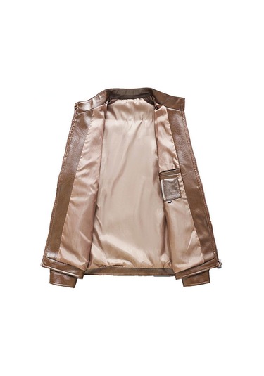 İlkbahar Ve Sonbahar Yeni Erkek Moda Giysileri Ince Erkek Ayakta Boyun Ceket Rahat Erkek Ceket Siyah