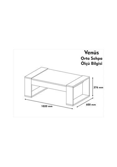 Variant Venüs Orta Sehpa Ceviz-Beyaz