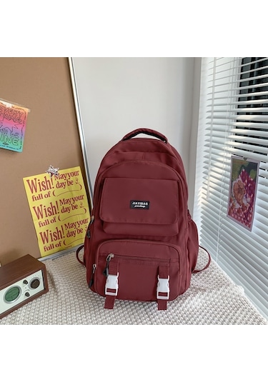 2023 Yeni Kore Modası Küçük Ortaokul Ve Lise Öğrencileri Okul Çantası-kırmızı
