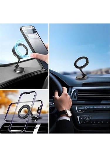 Telefonu Tutacağı Manyetik Araç Katlanır 360 Derece Dönen Telefon Standı