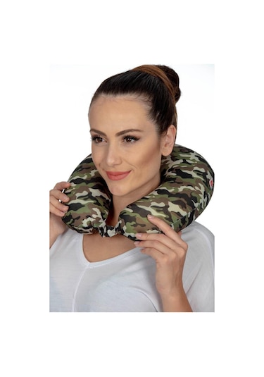 Viscofoam Colorful Ortopedik Seyahat Yastığı Visco Boyun Destekli Seyahat Yastığı - Kamuflaj | Ergo Travel