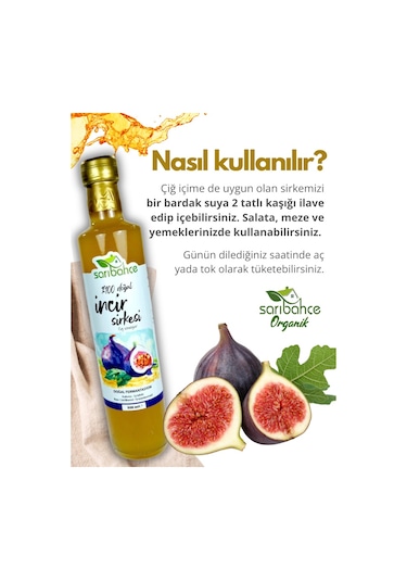 İncir Sirkesi 500 Ml 2'li Paket - Organik Doğal Fermantasyon