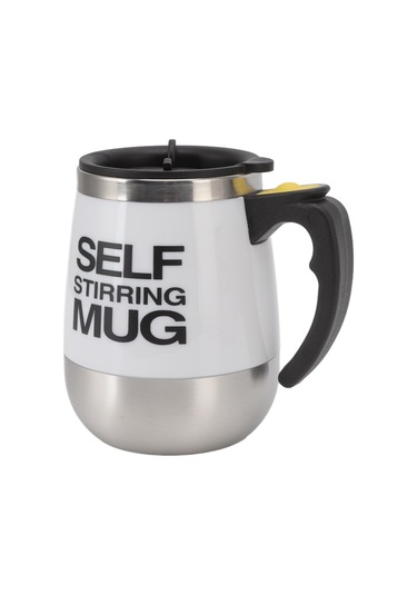 Geeroyoo Stainless Steel Otomatik Karıştırıcı Kupa - 400ml, Sessiz Teknoloji, Kahve/çay/protein İçin, Ev/ofis/seyahat Uygun, Siyah Pil Dahil Değil Siyah