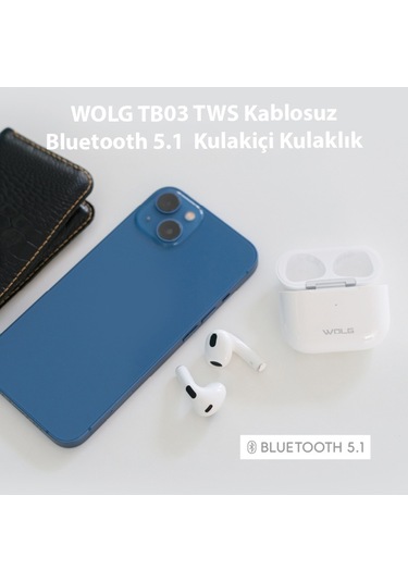Wolg TB04 TWS Kablosuz Bluetooth 5.1 Kulakiçi Kulaklık