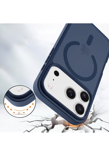Ps iPhone Uyumlu 17 Pro Max Mist Serisi Magsafe Kılıf - Lacivert