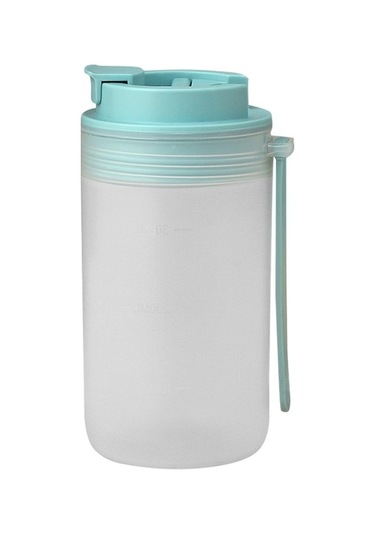 Rogfer Ev Çocuk Kahvaltı Bardağı Taşınabilir Büyük Kapasiteli Su Bardağı Ölçekli Nil Mavisi Mavi MAvi