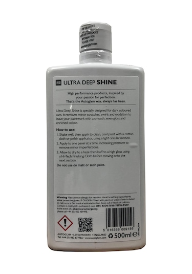 Autoglym Ultra Deep Shine Hızlı Wax Derinlik Veren Cila 500 Ml