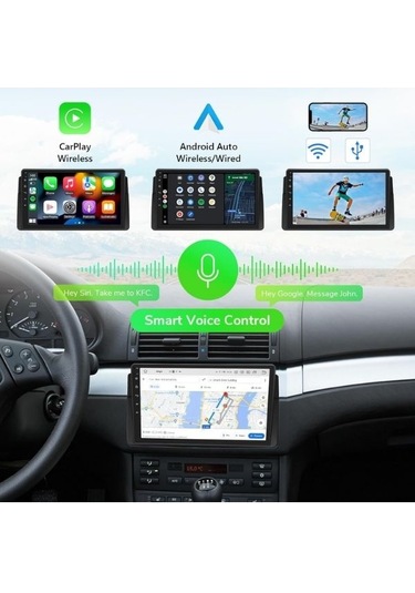 Eonon E46a12s Android 13 Oto Teyp Bmw E46 Uyumlu 9 Dokunmatik Multimedya Sistemi - 4g Destekli 9"