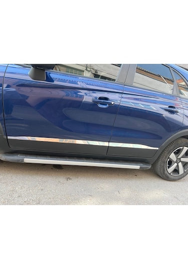 Opel Crossland Yan Kapı Çıtası 4 Parça Paslanmaz Çelik