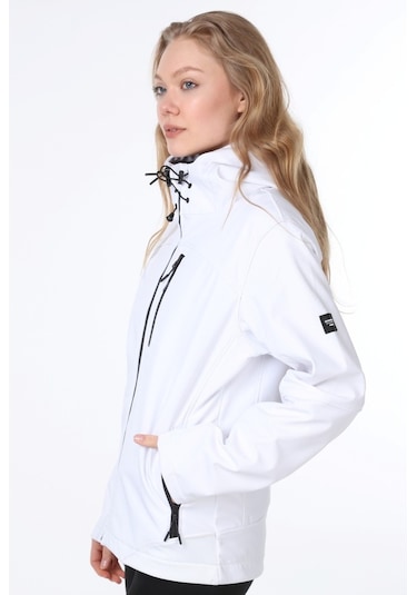 Ghassy Co.Kadın Su Rüzgar Geçirmez Softshell Mavi Spor Mont 500518795