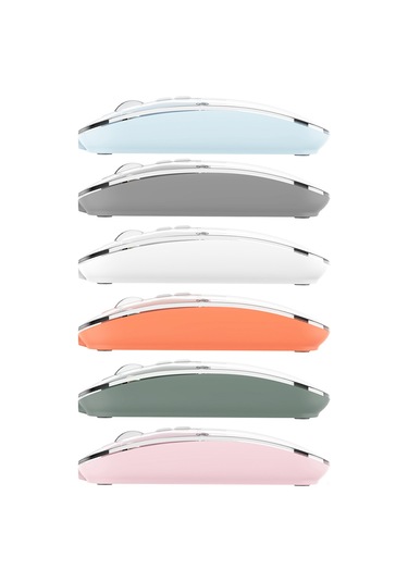 Yunboo M233 Şeffaf Kablosuz Şarj Edilebilir 2.4g Fare - Turuncu Diğer