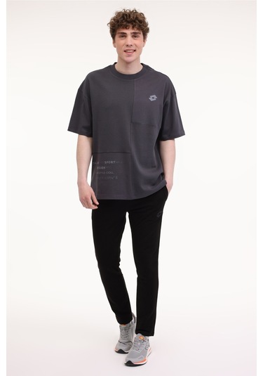 Lotto M-perla Tee 5fx Antrasit Erkek Kısa Kol T-shirt Gri