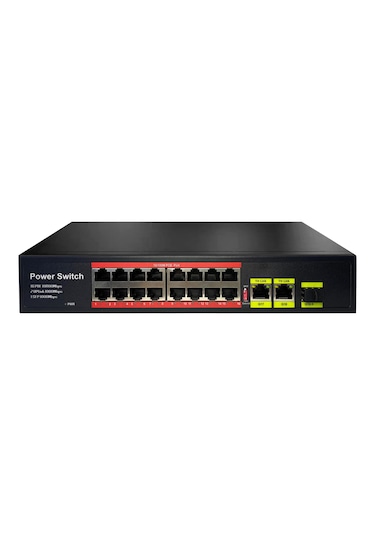 Uranium Poe 1621Sfp 200W 16 Port 10/100 2Xgigabit Rj45 Poe Switch